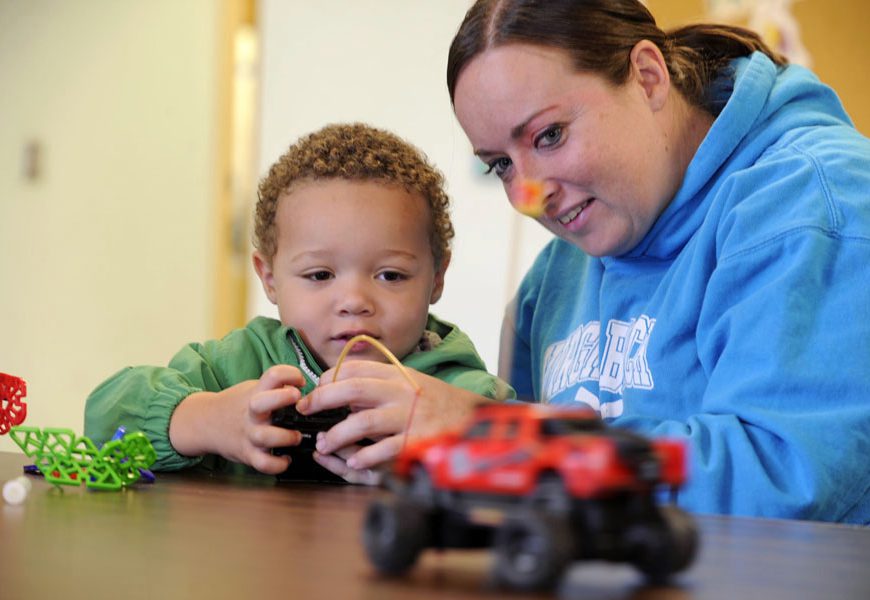 Crystal Oats and her son Ezekiel