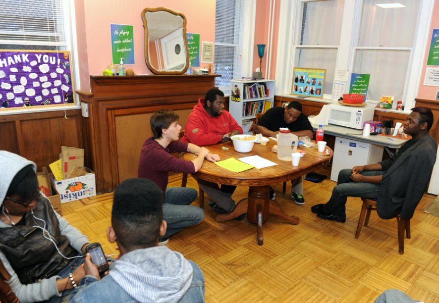 Young adults at the YES Center