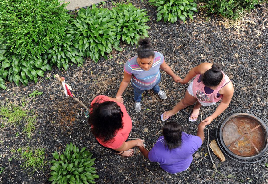 Students at the Native American After School Art Program
